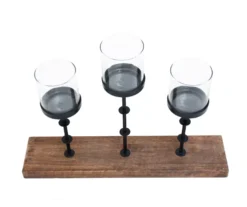 Black & Brown 3-Tier Votive Holder -Finest Furniture Store 810561246 3