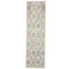 London Light Gray Diamond Lattice Shag Runner Rug, (2' X 7') 1 London Light Gray Diamond Lattice Shag Runner Rug, (2' X 7') -Finest Furniture Store 810562953