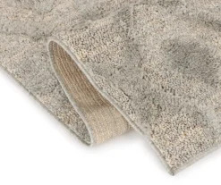 London Light Gray Diamond Lattice Shag Runner Rug, (2' X 7') -Finest Furniture Store 810562953 2