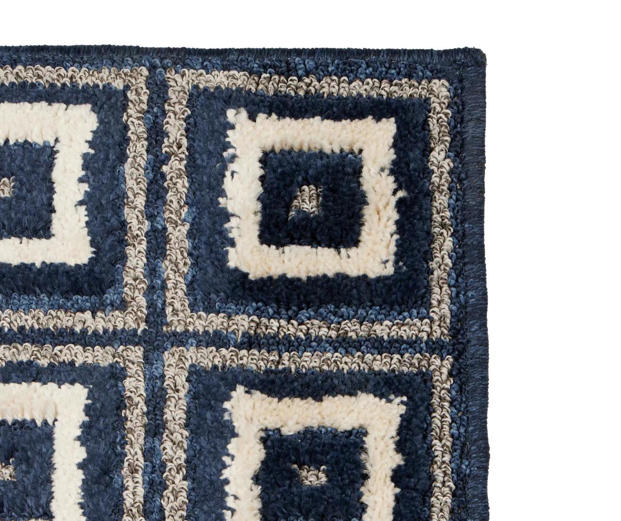 Klein Navy Square Pattern Runner Rug, (2' X 7') 4 Klein Navy Square Pattern Runner Rug, (2' X 7') - Image 2