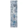 Harvey Blue & Gray Abstract Runner Rug, (2' X 7') 1 Harvey Blue & Gray Abstract Runner Rug, (2' X 7') -Finest Furniture Store 810563282 1