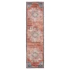 Cleo Rust & Blue Mandala Runner Rug, (2' X 7') 2 Cleo Rust & Blue Mandala Runner Rug, (2' X 7') -Finest Furniture Store 810563287 1