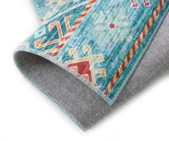 Caden Green & Orange Geometric Floral Runner Rug, (2' X 7') 7 Caden Green & Orange Geometric Floral Runner Rug, (2' X 7') -Finest Furniture Store 810563288 2