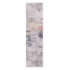 Paityn Gray & Blue Abstract Runner Rug, (2' X 7') -Finest Furniture Store 810563289