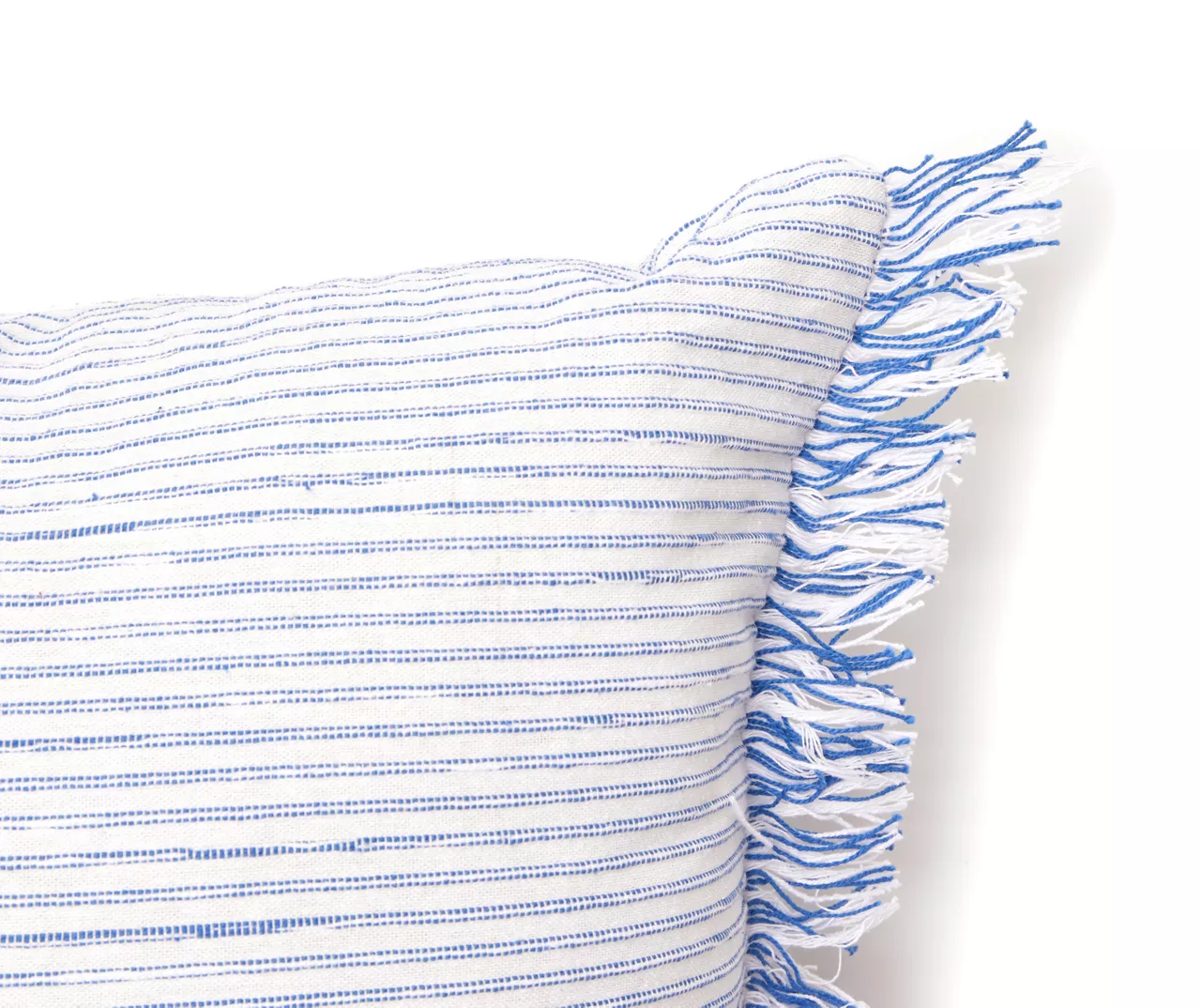 Blue Textured Stripe Square Throw Pillow 4 Blue Textured Stripe Square Throw Pillow - Image 2