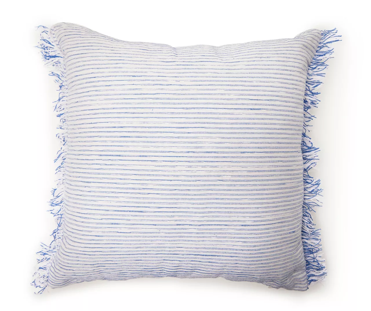 Blue Textured Stripe Square Throw Pillow 3 Blue Textured Stripe Square Throw Pillow