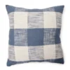 Linden Navy & Cream Buffalo Plaid Square Throw Pillow -Finest Furniture Store 810565459