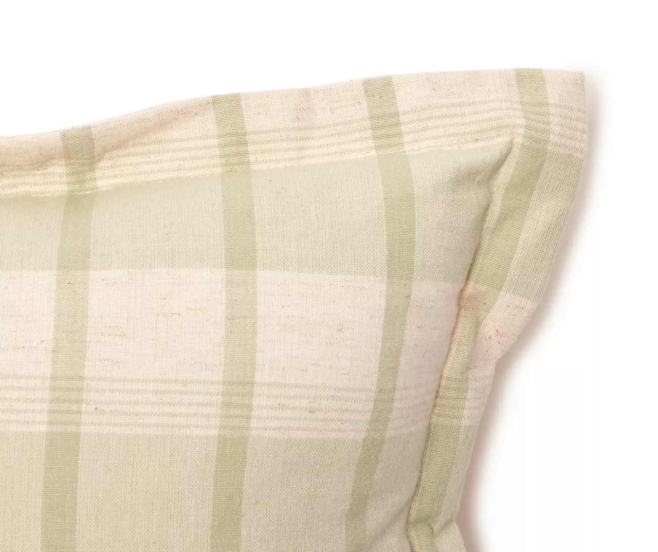 Market Sage & Beige Plaid Square Throw Pillow 5 Market Sage & Beige Plaid Square Throw Pillow - Image 3
