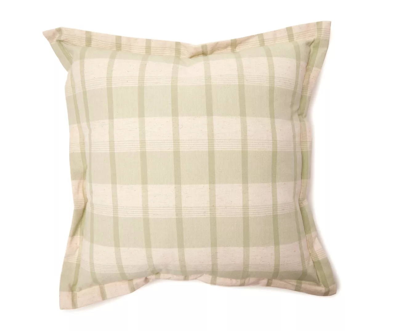 Market Sage & Beige Plaid Square Throw Pillow 3 Market Sage & Beige Plaid Square Throw Pillow