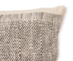 Hawthorne Black & White Geometric Square Throw Pillow -Finest Furniture Store 810565727 2