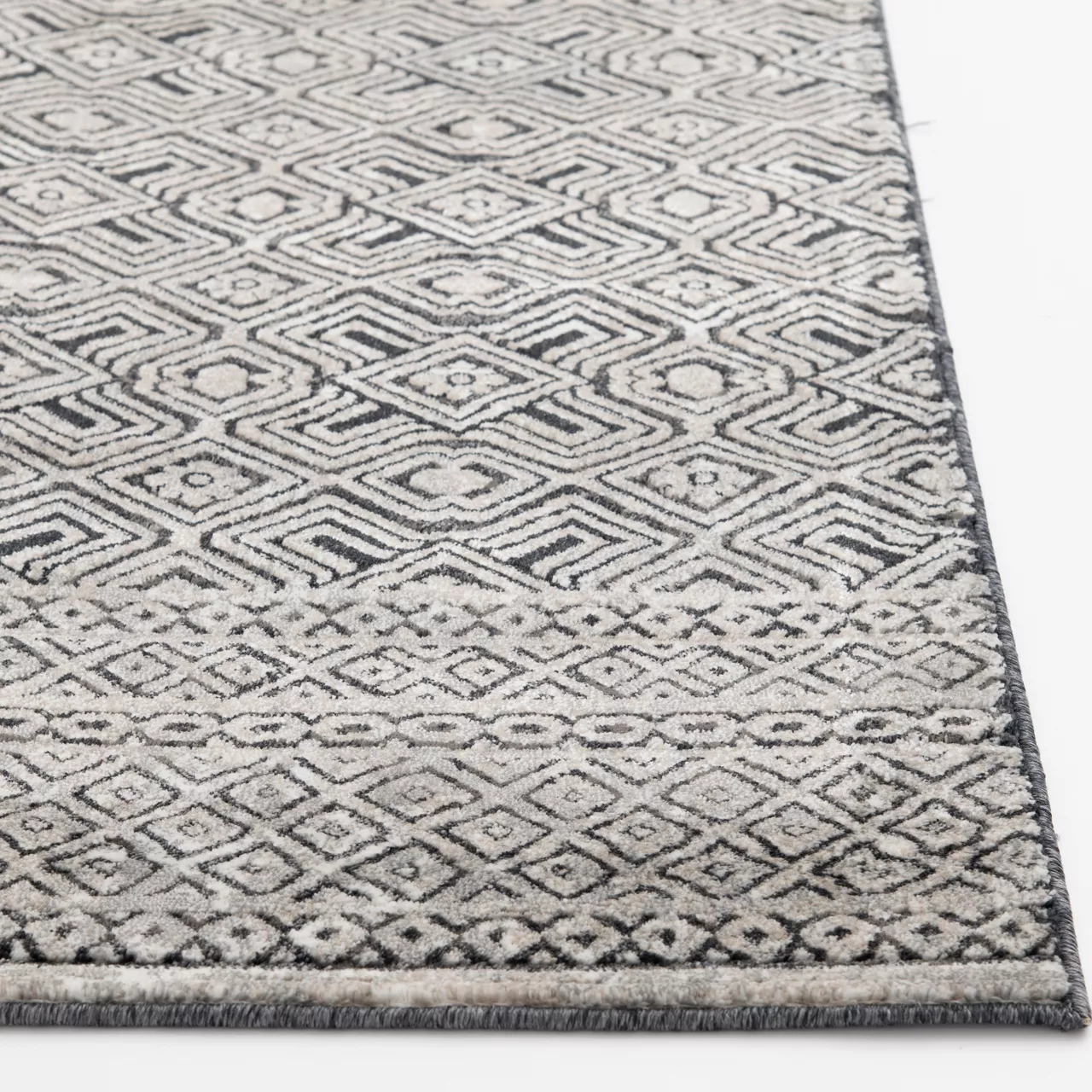 Colin Dark Blue & Whitecap Geometric Area Rug, (5' X 7') 4 Colin Dark Blue & Whitecap Geometric Area Rug, (5' X 7') - Image 2