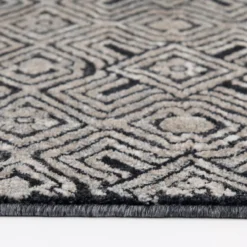 Colin Dark Blue & Whitecap Geometric Area Rug, (8' X 10') -Finest Furniture Store 810586497 810586493 810586501 4 1