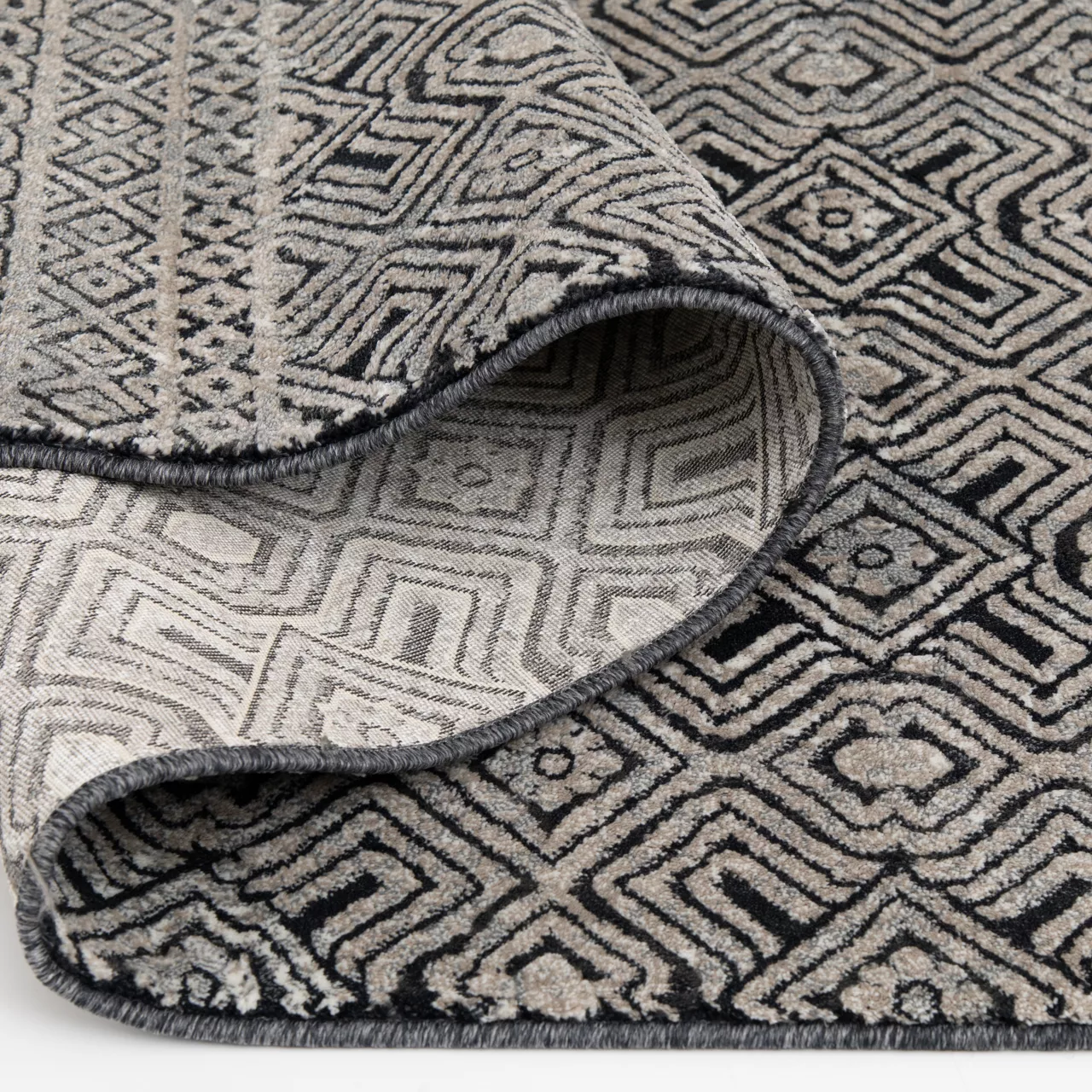 Colin Dark Blue & Whitecap Geometric Area Rug, (5' X 7') 7 Colin Dark Blue & Whitecap Geometric Area Rug, (5' X 7') - Image 5