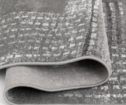 Hollyn Gunmetal Abstract Patchwork Area Rug, (5' X 7') -Finest Furniture Store 810586499 810586495 810586503 4