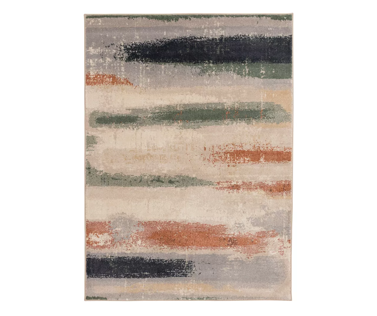 Hadlee Sand, Coral & Green Abstract Area Rug, (6' X 9') 3 Hadlee Sand, Coral & Green Abstract Area Rug, (6' X 9')