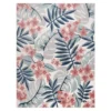 Broyhill Nauru Blue & Pink Floral Outdoor Area Rug 1 Broyhill Nauru Blue & Pink Floral Outdoor Area Rug -Finest Furniture Store 810586608 810586609 810586610 A0 1 2 1