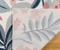 Broyhill Nauru Blue & Pink Floral Outdoor Area Rug -Finest Furniture Store 810586608 810586609 810586610 A2 1 1