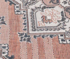 Broyhill Braiden Orange & Navy Floral Medallion Outdoor Area Rug -Finest Furniture Store 810587368 810587369 810587370 4