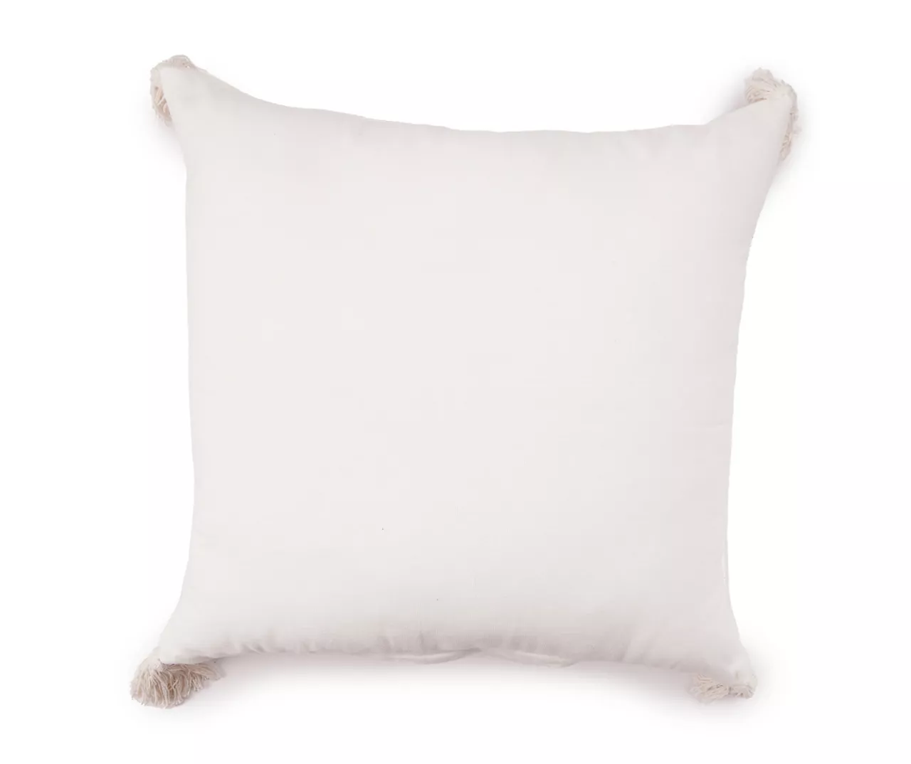 White Tamara Stripe Tassel-Accent Throw Pillow 4 White Tamara Stripe Tassel-Accent Throw Pillow - Image 2