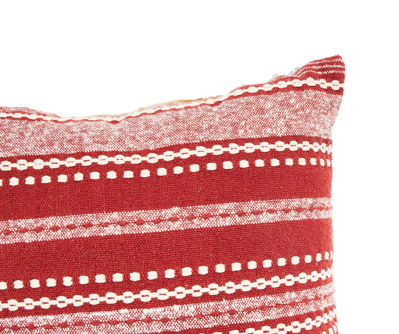 Sable Red & White Stripe Throw Pillow 4 Sable Red & White Stripe Throw Pillow - Image 2