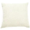 New Beginnings Fog Green & White Arch Chenille Square Throw Pillow -Finest Furniture Store 810591654 A0