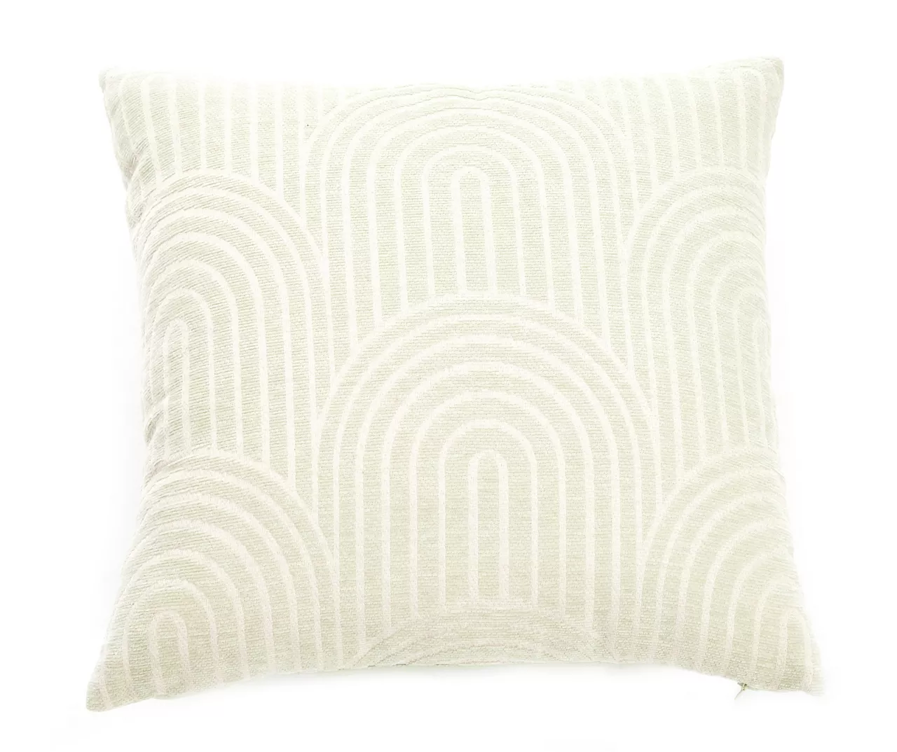 New Beginnings Fog Green & White Arch Chenille Square Throw Pillow 3 New Beginnings Fog Green & White Arch Chenille Square Throw Pillow