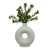 New Beginnings Green Artificial Floral Arrangement With White Round Ring Vase 2 New Beginnings Green Artificial Floral Arrangement With White Round Ring Vase -Finest Furniture Store 810595303