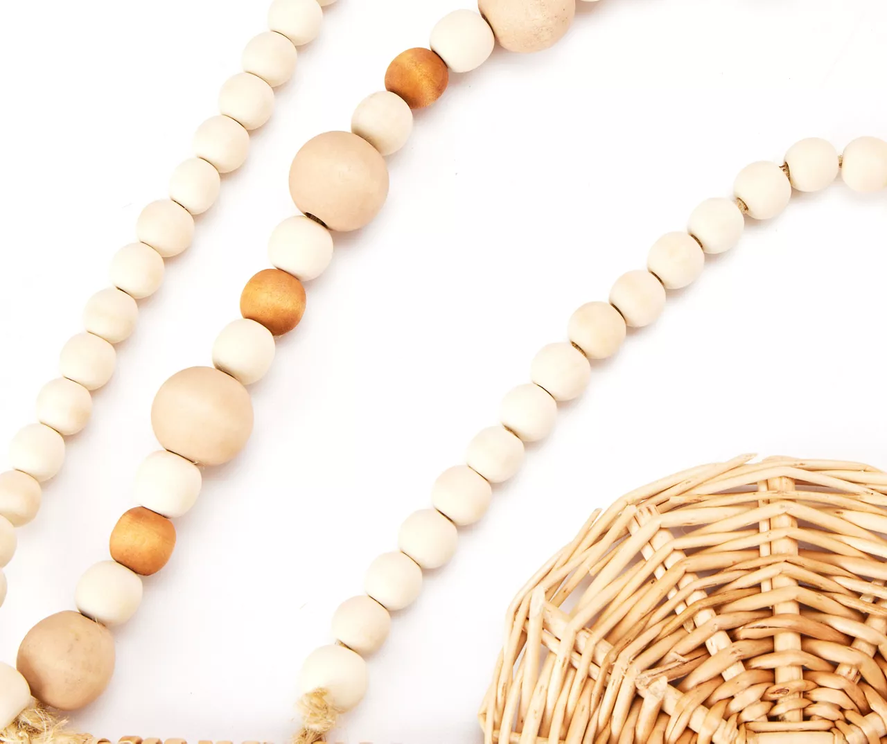 Wild Sedona Raffia & Beads Hanging Wall Fan 4 Wild Sedona Raffia & Beads Hanging Wall Fan - Image 2