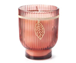 Wild Sedona Spiced Ginger Brown Rib Pedestal Candle, 15 Oz.