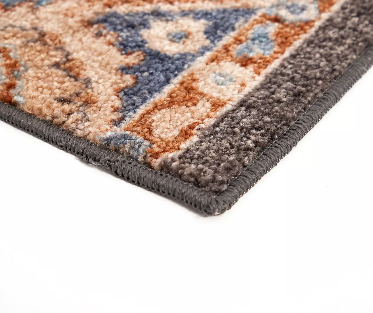 Broyhill Blue & Tan Traditional Floral Accent Rug 7 Broyhill Blue & Tan Traditional Floral Accent Rug - Image 5