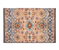 Broyhill Blue & Tan Traditional Floral Accent Rug 11 Broyhill Blue & Tan Traditional Floral Accent Rug -Finest Furniture Store 810602761 A0