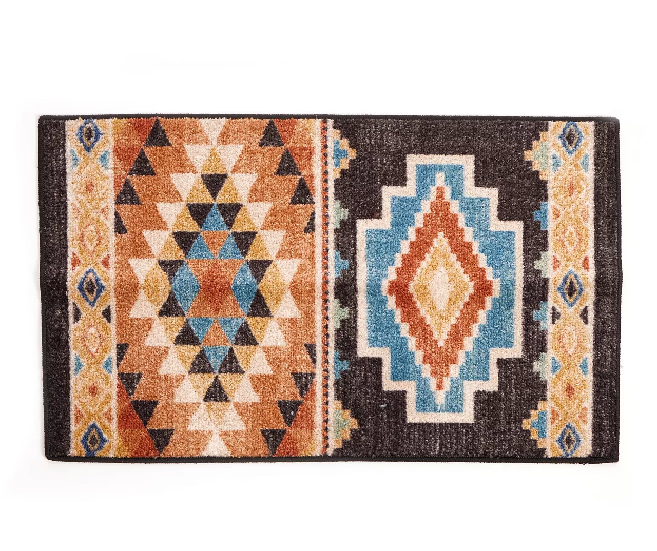 Broyhill Orange & Brown Geometric Accent Rug