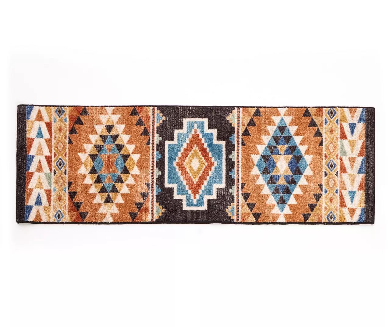 Broyhill Orange & Brown Geometric Accent Rug 4 Broyhill Orange & Brown Geometric Accent Rug - Image 2