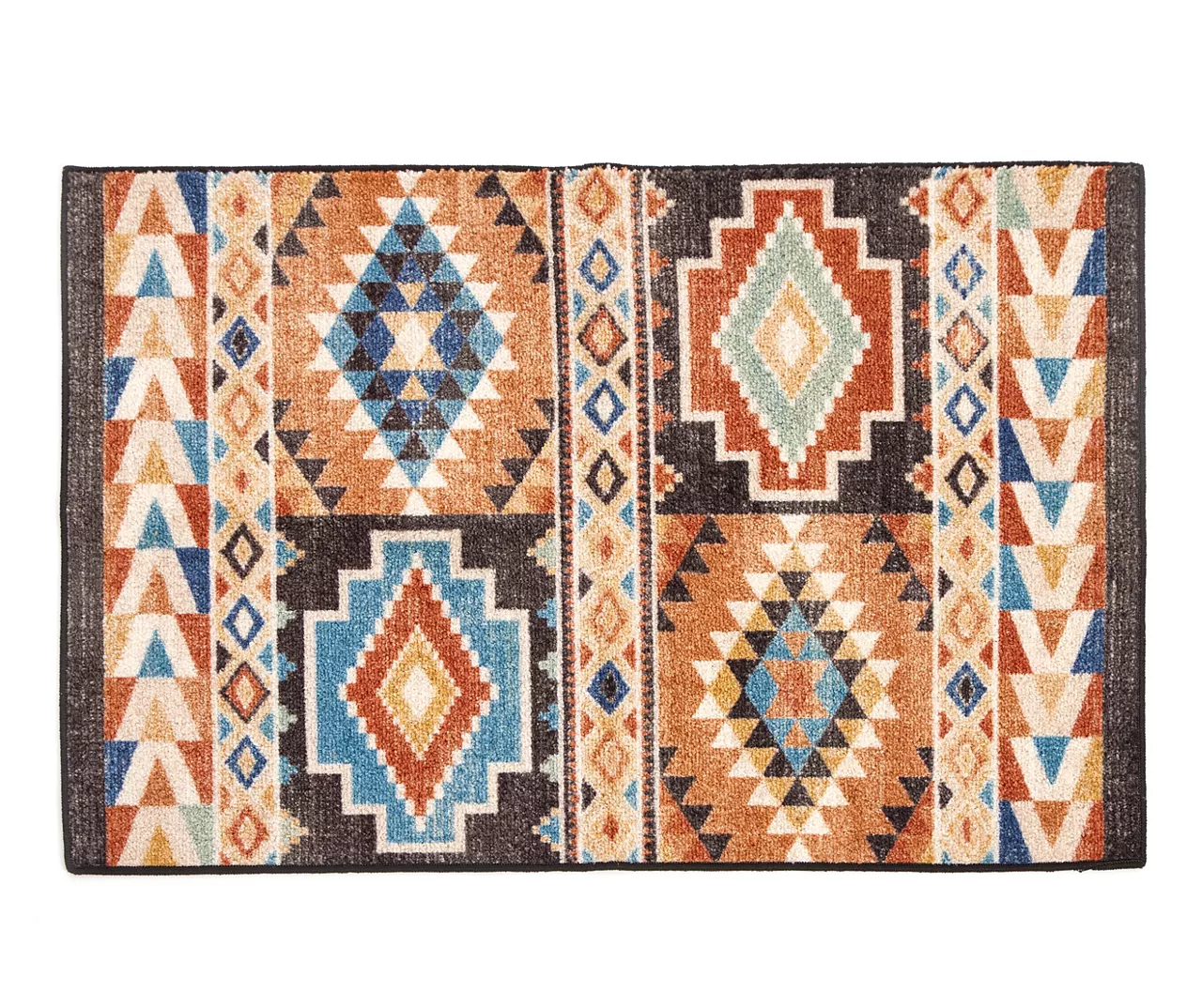 Broyhill Orange & Brown Geometric Accent Rug 5 Broyhill Orange & Brown Geometric Accent Rug - Image 3