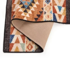 Broyhill Orange & Brown Geometric Accent Rug 14 Broyhill Orange & Brown Geometric Accent Rug -Finest Furniture Store 810602767 A8 1