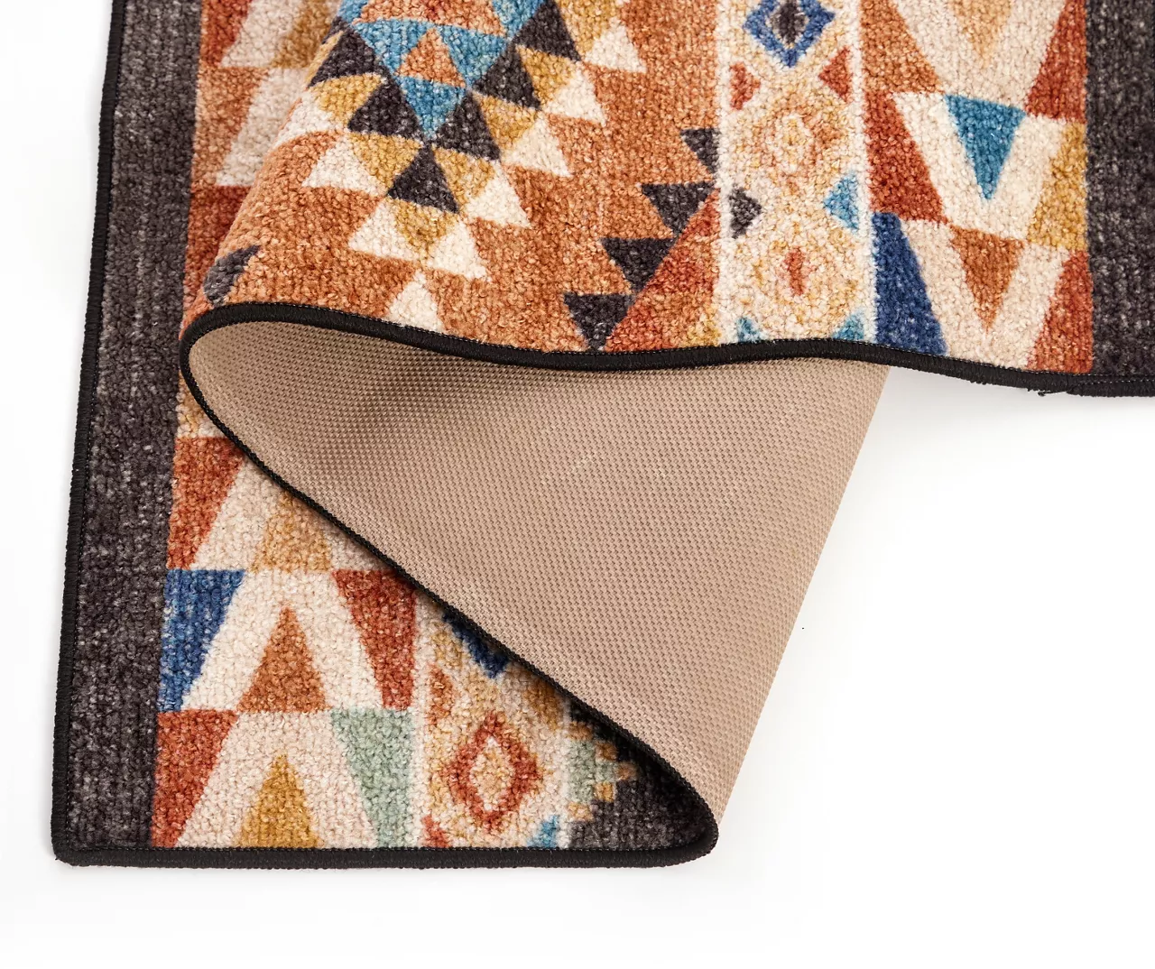 Broyhill Orange & Brown Geometric Accent Rug 8 Broyhill Orange & Brown Geometric Accent Rug - Image 6