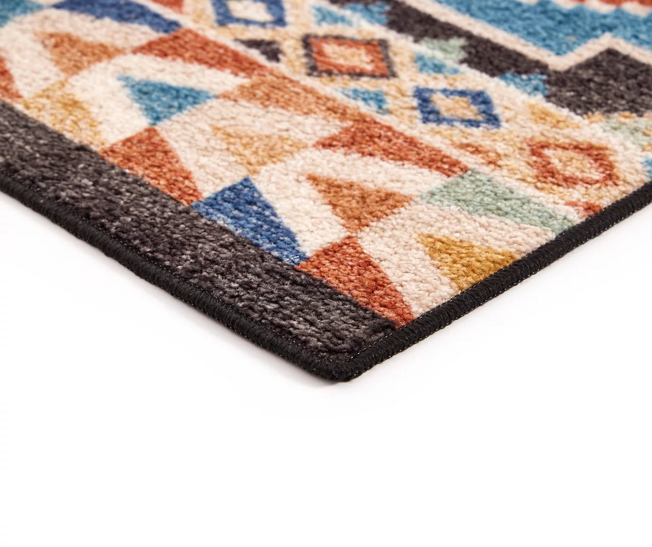 Broyhill Orange & Brown Geometric Accent Rug 9 Broyhill Orange & Brown Geometric Accent Rug - Image 7