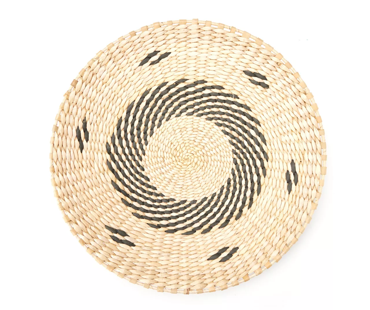 Tan & Black Spiral Woven Grass Wall Decor 3 Tan & Black Spiral Woven Grass Wall Decor