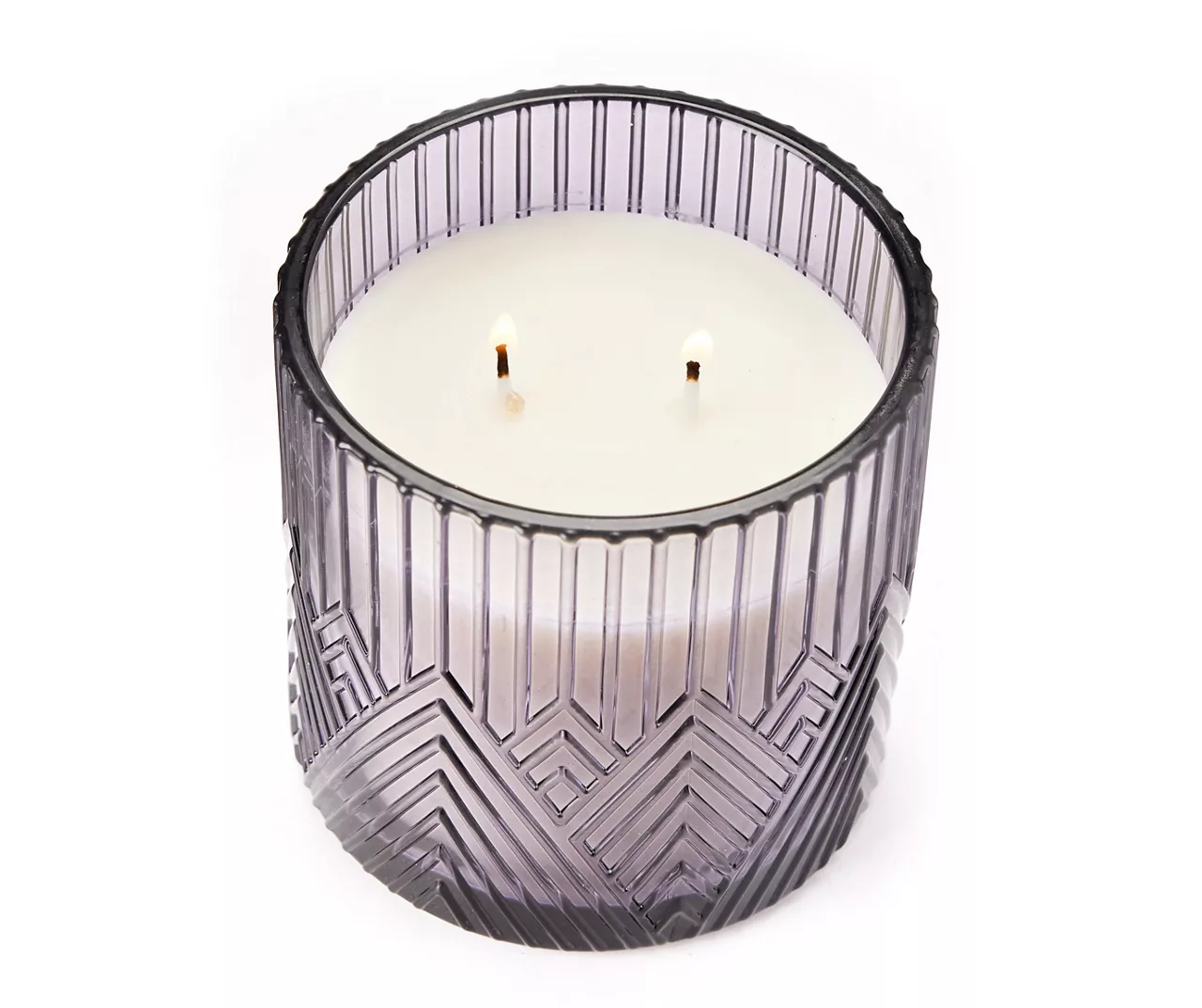 Blooming Magnolia & Lily Purple Geometric Glass Jar Candle, 16 Oz. 4 Blooming Magnolia & Lily Purple Geometric Glass Jar Candle, 16 Oz. - Image 2