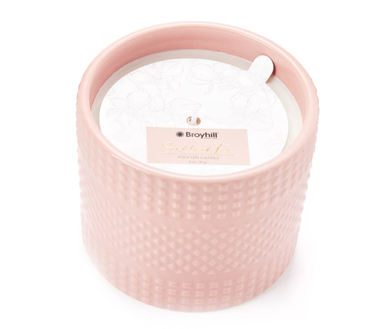 Homeward Sandalwood Fig Embossed Ceramic Candle, 11 Oz. 3 Homeward Sandalwood Fig Embossed Ceramic Candle, 11 Oz.