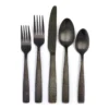 Matte Black Hammered 20-Piece Flatware Set -Finest Furniture Store 810610408 A0 1