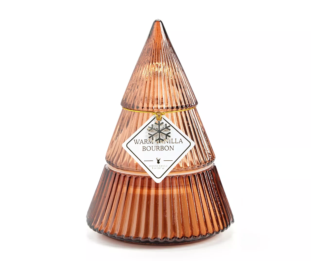 Festive Gathering Warm Vanilla Bourbon Glass Tree Candle, 8 Oz. 3 Festive Gathering Warm Vanilla Bourbon Glass Tree Candle, 8 Oz.