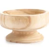 Homeward Turned Paulownia Wood Bowl With Pedestal 2 Homeward Turned Paulownia Wood Bowl With Pedestal -Finest Furniture Store 810615704 A0