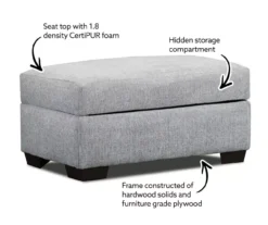 Parkdale Dove Storage Ottoman 9 Parkdale Dove Storage Ottoman -Finest Furniture Store 810616031 X0 1 1