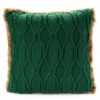 Green Cable-Knit Faux Fur-Trim Throw Pillow 1 Green Cable-Knit Faux Fur-Trim Throw Pillow -Finest Furniture Store 810616930 A0 1