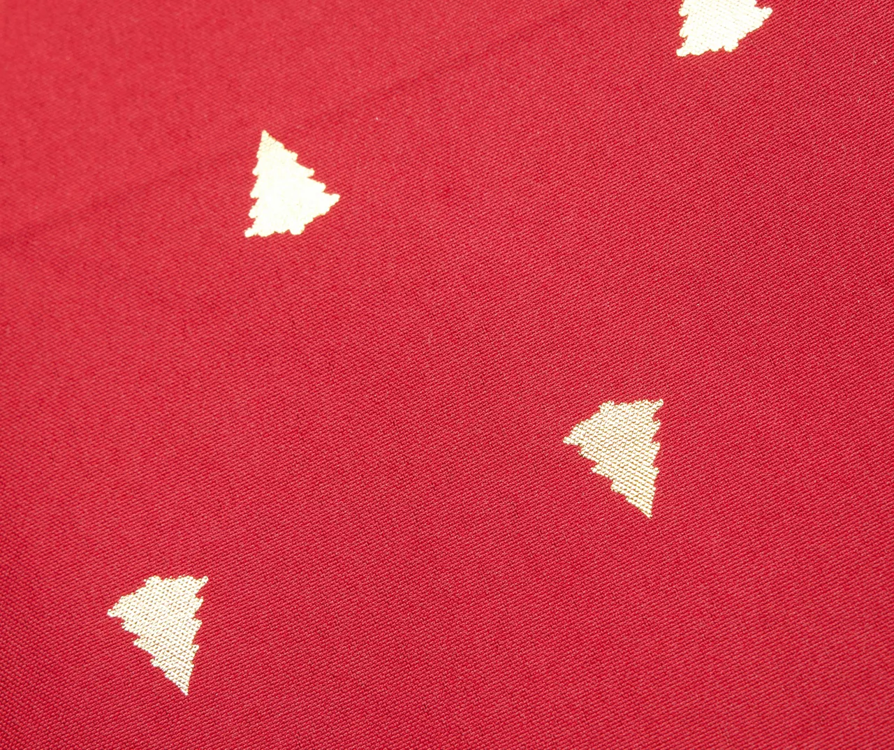 Broyhill Festive Gathering Red & Gold Foil Trees Fabric Tablecloth 5 Broyhill Festive Gathering Red & Gold Foil Trees Fabric Tablecloth - Image 3