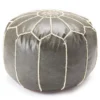 Moroccan Vegan Leather Pouf 2 Moroccan Vegan Leather Pouf -Finest Furniture Store 810617353 A0