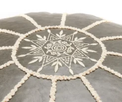Moroccan Vegan Leather Pouf 7 Moroccan Vegan Leather Pouf -Finest Furniture Store 810617353 A8